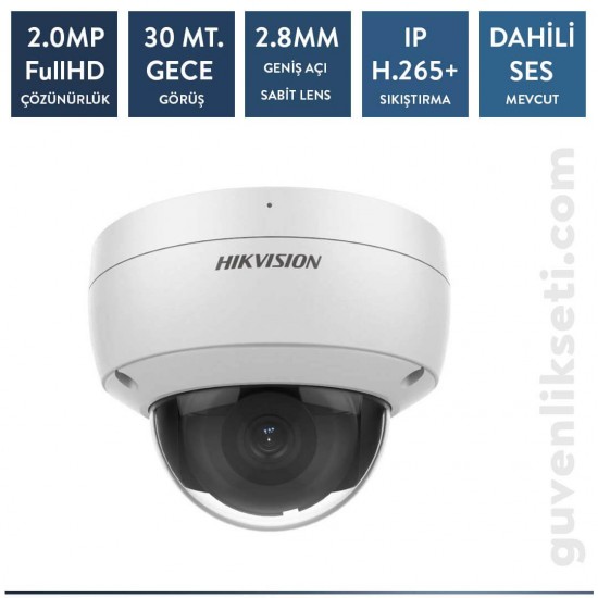 Hikvision DS-2CD2126G2-ISU 2MP AcuSense IP IR Dome Kamera